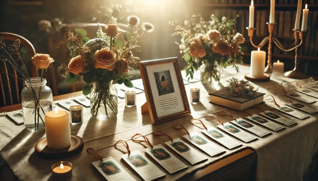 memorial bookmarks for funerals